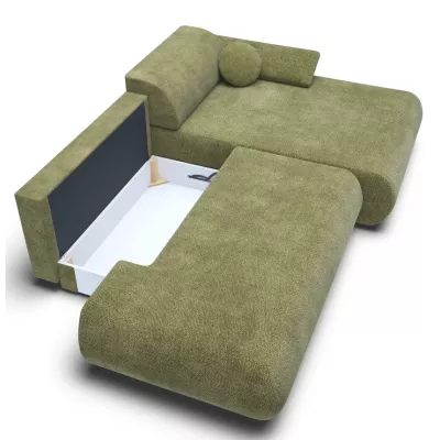 Eckschlafsofa mit Stauraum SURREY 1 - Khaki, rechte Ecke