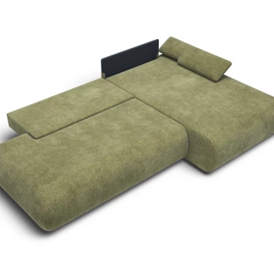 Eckschlafsofa mit Stauraum SURREY 1 - Khaki, rechte Ecke