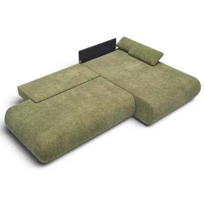 Eckschlafsofa mit Stauraum SURREY 1 - Khaki, rechte Ecke