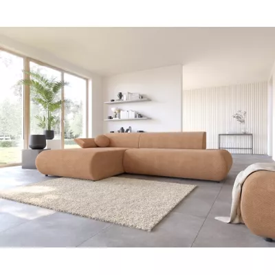 Eckschlafsofa mit Stauraum SURREY 1 – hellbraun, linke Ecke