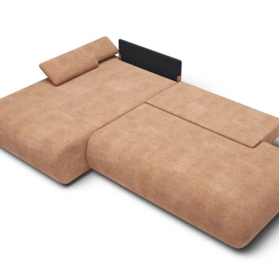 Eckschlafsofa mit Stauraum SURREY 1 – hellbraun, linke Ecke