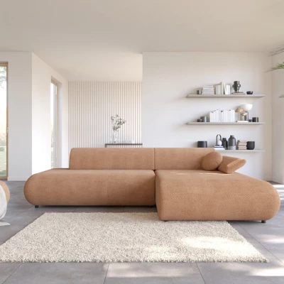 Eckschlafsofa mit Stauraum SURREY 1 - hellbraun, rechte Ecke