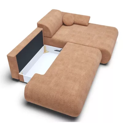 Eckschlafsofa mit Stauraum SURREY 1 - hellbraun, rechte Ecke
