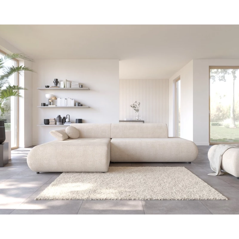 Eckschlafsofa mit Stauraum SURREY 1 - beige 2, linke Ecke