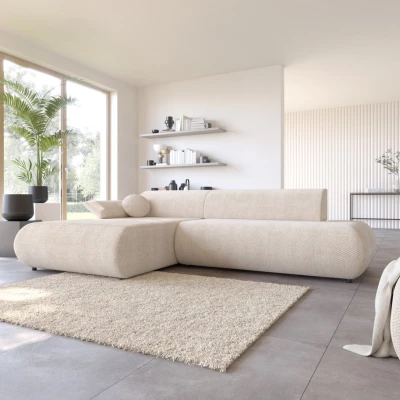 Eckschlafsofa mit Stauraum SURREY 1 - beige 2, linke Ecke