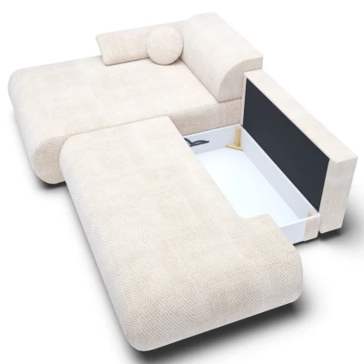 Eckschlafsofa mit Stauraum SURREY 1 - beige 2, linke Ecke