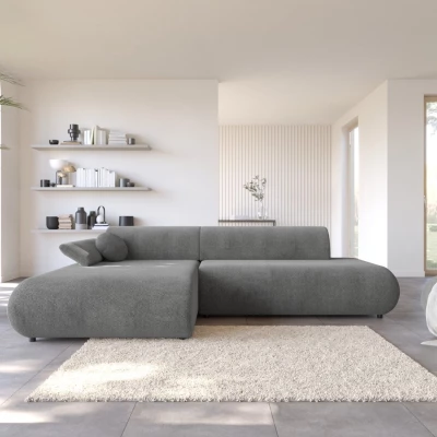 Eckschlafsofa mit Stauraum SURREY 1 – dunkelgrau, linke Ecke