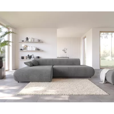 Eckschlafsofa mit Stauraum SURREY 1 – dunkelgrau, linke Ecke