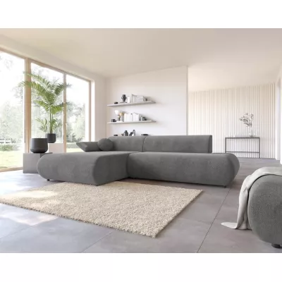 Eckschlafsofa mit Stauraum SURREY 1 – dunkelgrau, linke Ecke