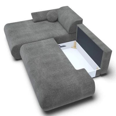 Eckschlafsofa mit Stauraum SURREY 1 – dunkelgrau, linke Ecke