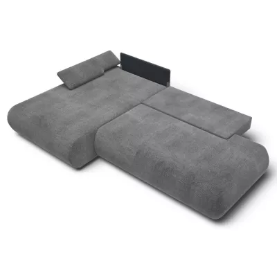 Eckschlafsofa mit Stauraum SURREY 1 – dunkelgrau, linke Ecke