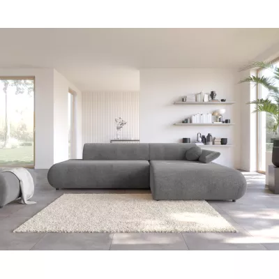 Eckschlafsofa mit Stauraum SURREY 1 – dunkelgrau, rechte Ecke