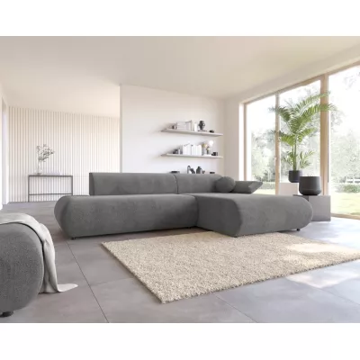 Eckschlafsofa mit Stauraum SURREY 1 – dunkelgrau, rechte Ecke