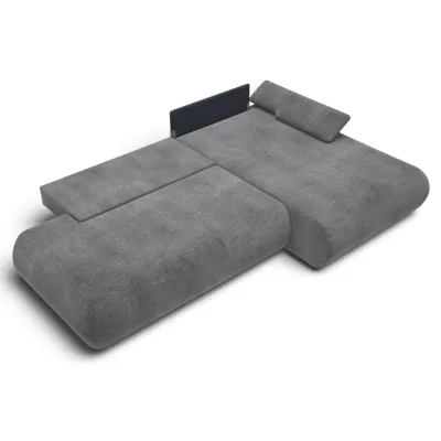 Eckschlafsofa mit Stauraum SURREY 1 – dunkelgrau, rechte Ecke
