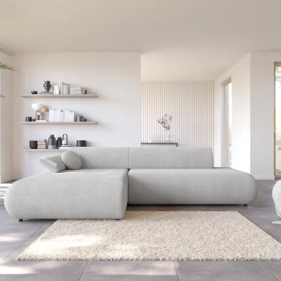 Eckschlafsofa mit Stauraum SURREY 1 - hellgrau 2, linke Ecke