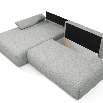 Eckschlafsofa mit Stauraum SURREY 1 – Stahlgrau, linke Ecke