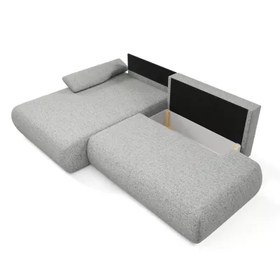 Eckschlafsofa mit Stauraum SURREY 1 – Stahlgrau, linke Ecke