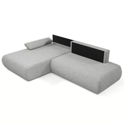 Eckschlafsofa mit Stauraum SURREY 1 – Stahlgrau, linke Ecke