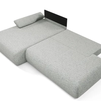 Eckschlafsofa mit Stauraum SURREY 1 – Stahlgrau, linke Ecke