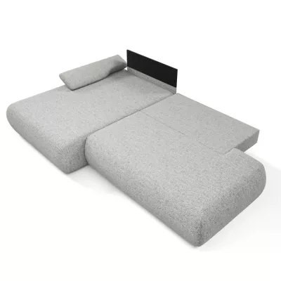 Eckschlafsofa mit Stauraum SURREY 1 – Stahlgrau, linke Ecke
