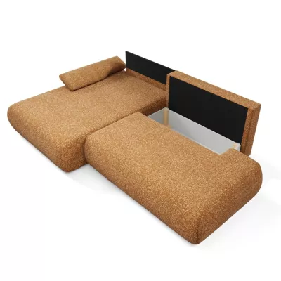 Eckschlafsofa mit Stauraum SURREY 1 - Rost, linke Ecke