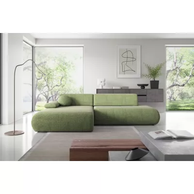 Eckschlafsofa mit Stauraum SURREY 1 - grün, linke Ecke