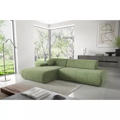 Eckschlafsofa mit Stauraum SURREY 1 - grün, linke Ecke