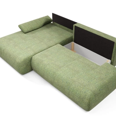 Eckschlafsofa mit Stauraum SURREY 1 - grün, linke Ecke