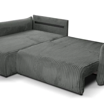 SUDBURY Eckschlafsofa – Stahlgrau