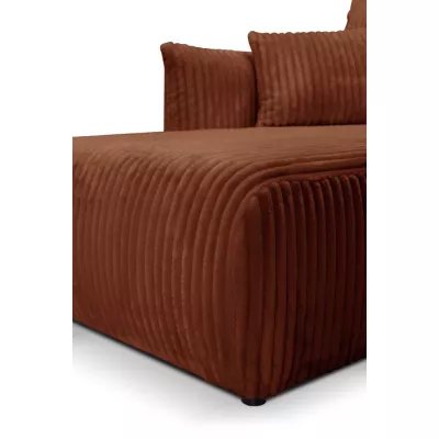 SUDBURY Ecksofa mit Schlaffunktion - Ziegelstein