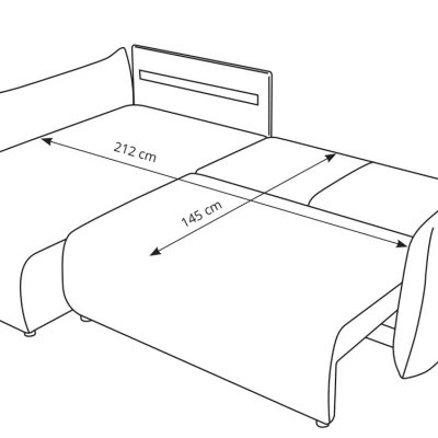 SUDBURY Eckschlafsofa – Creme