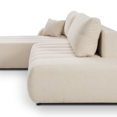 Ecksofa KELOWNA – cremefarben, linke Ecke