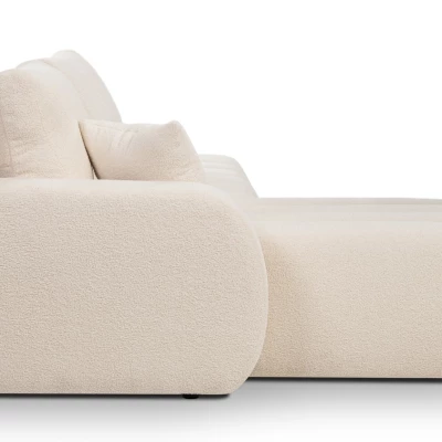 Ecksofa KELOWNA – cremefarben, linke Ecke