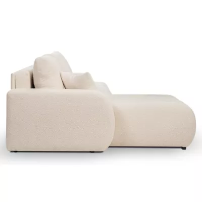 Ecksofa KELOWNA – cremefarben, linke Ecke