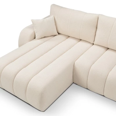 Ecksofa KELOWNA – cremefarben, linke Ecke