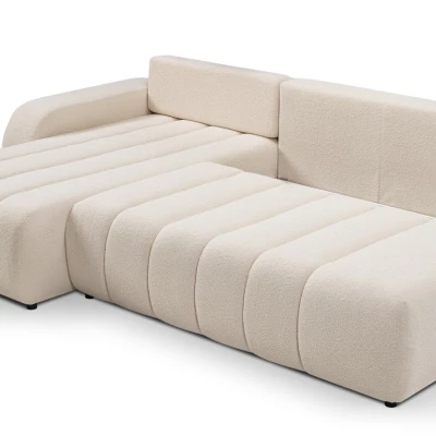 Ecksofa KELOWNA – cremefarben, linke Ecke