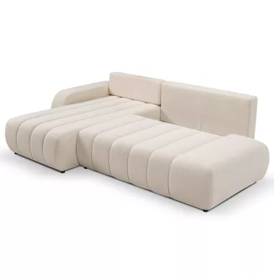Ecksofa KELOWNA – cremefarben, linke Ecke