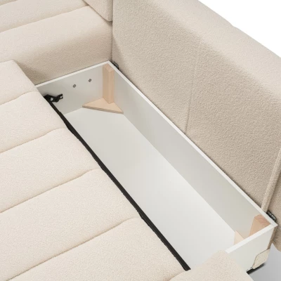 Ecksofa KELOWNA – cremefarben, linke Ecke