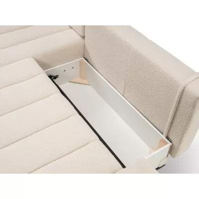 Ecksofa KELOWNA – cremefarben, linke Ecke