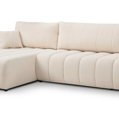 Ecksofa KELOWNA – cremefarben, linke Ecke