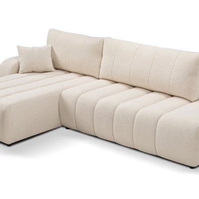 Ecksofa KELOWNA – cremefarben, linke Ecke