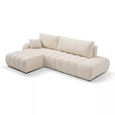 Ecksofa KELOWNA – cremefarben, linke Ecke