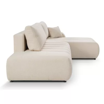 Ecksofa KELOWNA – cremefarben, rechte Ecke