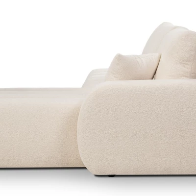 Ecksofa KELOWNA – cremefarben, rechte Ecke