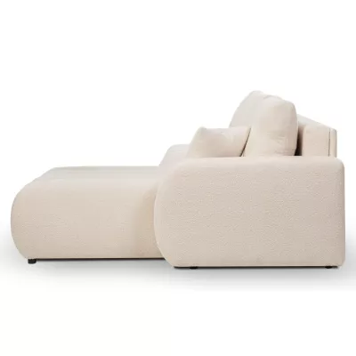 Ecksofa KELOWNA – cremefarben, rechte Ecke