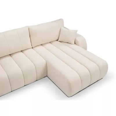 Ecksofa KELOWNA – cremefarben, rechte Ecke