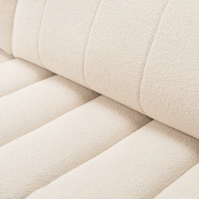 Ecksofa KELOWNA – cremefarben, rechte Ecke