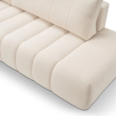 Ecksofa KELOWNA – cremefarben, rechte Ecke