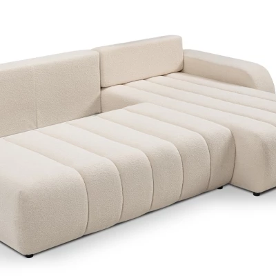 Ecksofa KELOWNA – cremefarben, rechte Ecke