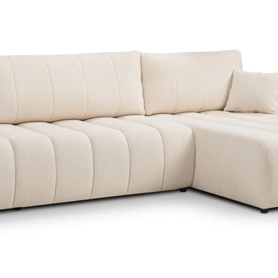 Ecksofa KELOWNA – cremefarben, rechte Ecke